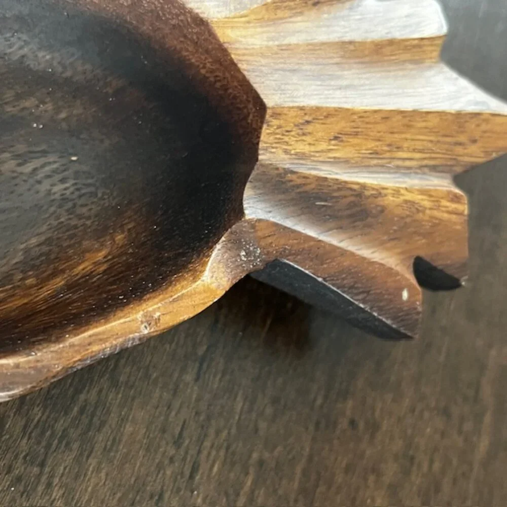 Rustic Wooden Pineapple Bowl Trinket Dish
